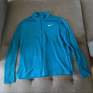 Nike Turquoise Quarter Zip Athletic Top